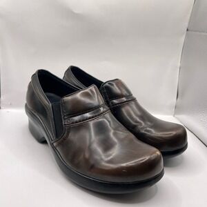 Ariat Sutter Brown Leather Clogs Womens Size 8 Slip On Mules